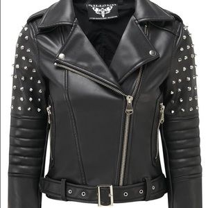 Killstar Baphomet Studded Biker Jacket